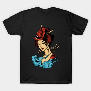 Mask Demon Red Haired Girl T-Shirt